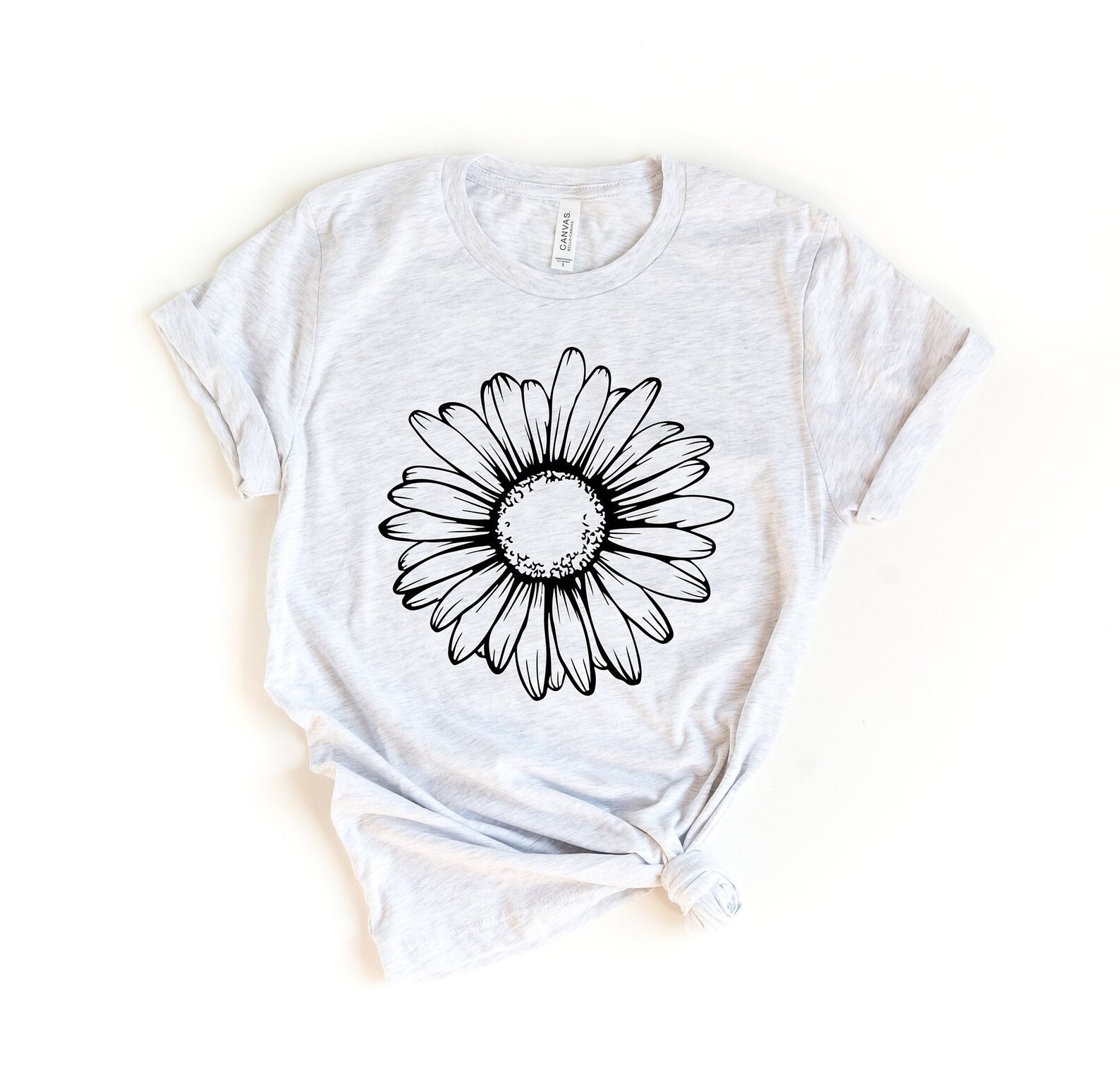 Daisy Graphic Tee Simple Floral Graphic Tee Floral Graphic Etsy