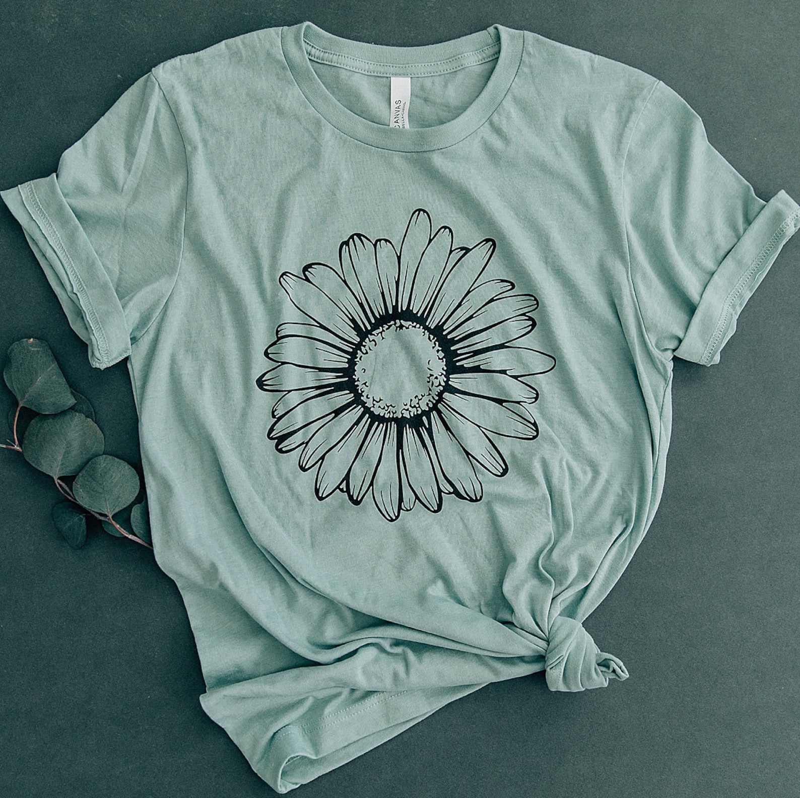 Daisy Graphic Tee Simple Floral Graphic Tee Floral Graphic Etsy