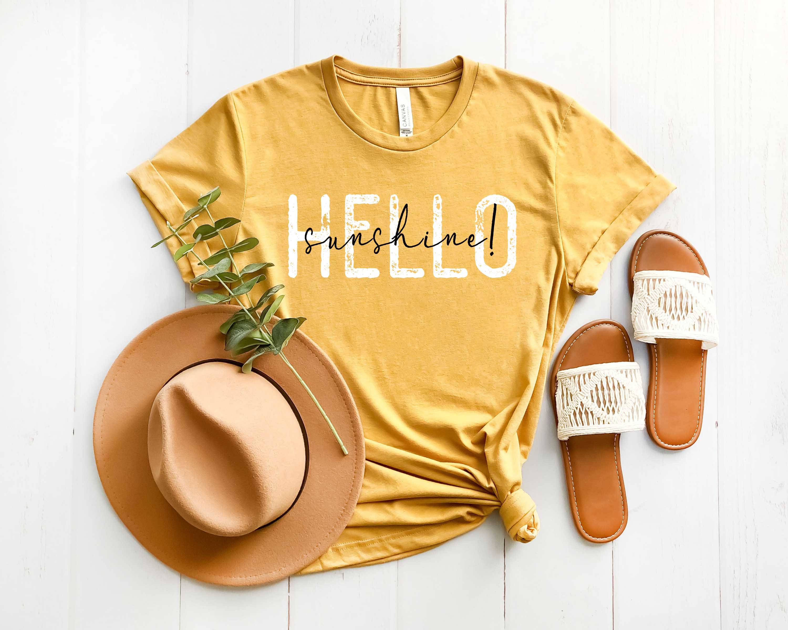 Hello Sunshine Tee Hello Sunshine Graphic Tee Simple Graphic - Etsy