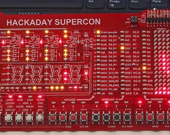Rare Vintage Design Supercon 4 Bit Computer, Program Binary and Assembly Code | Free Bonus: SAO UART USB Stick Included