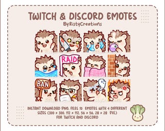 Egel Twitch-emotes - 12 emotes klaar voor gebruik