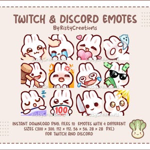 Rabbit Emotes Pack #1 - 12 Emotes Ready To Use
