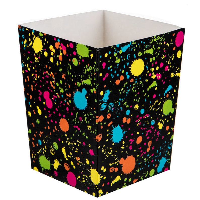 Let/'s Glow Crazy Party Supplies Glow Party Favor Boxes Splatter Painting Birthday Glowing Neon Party Supplies Glow in the Dark Supplies