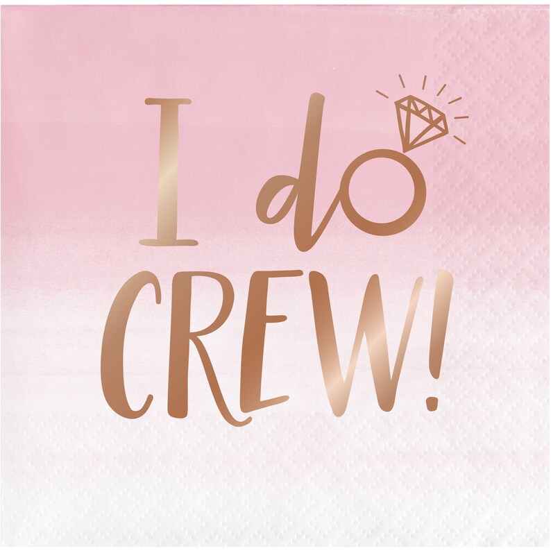 Bridal Shower Supplies Rose Gold Bridal Shower Rose Gold Bachelorette I Do Crew Napkins Bachelorette Party Rose Gold Hen Party