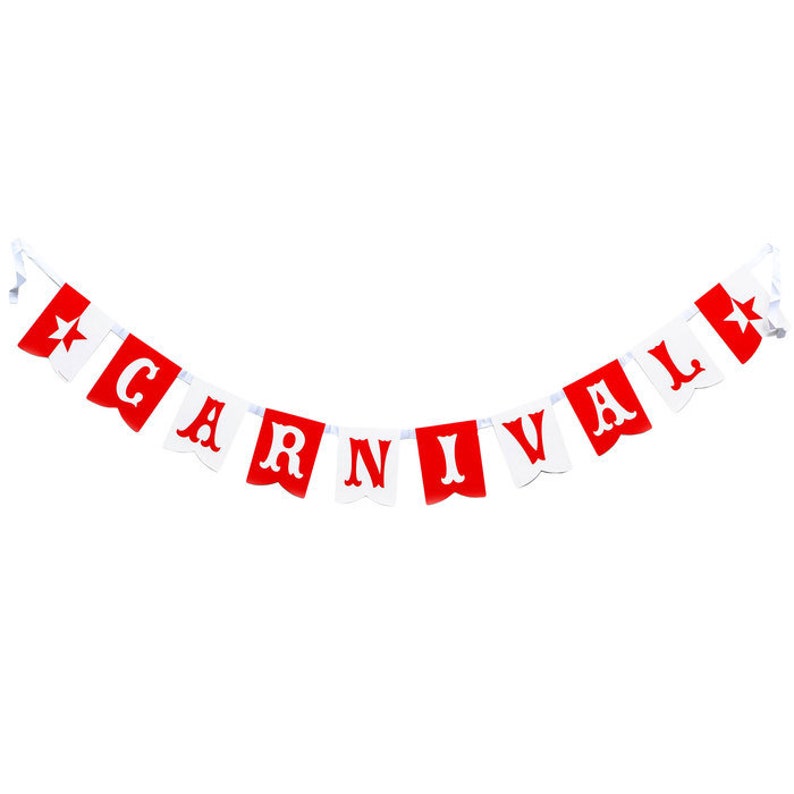 Carnival Decor Carnival Banner Red /& White Circus Party Carnival Theme Carnival Party 1st Birthday Carnival Birthday Circus Birthday