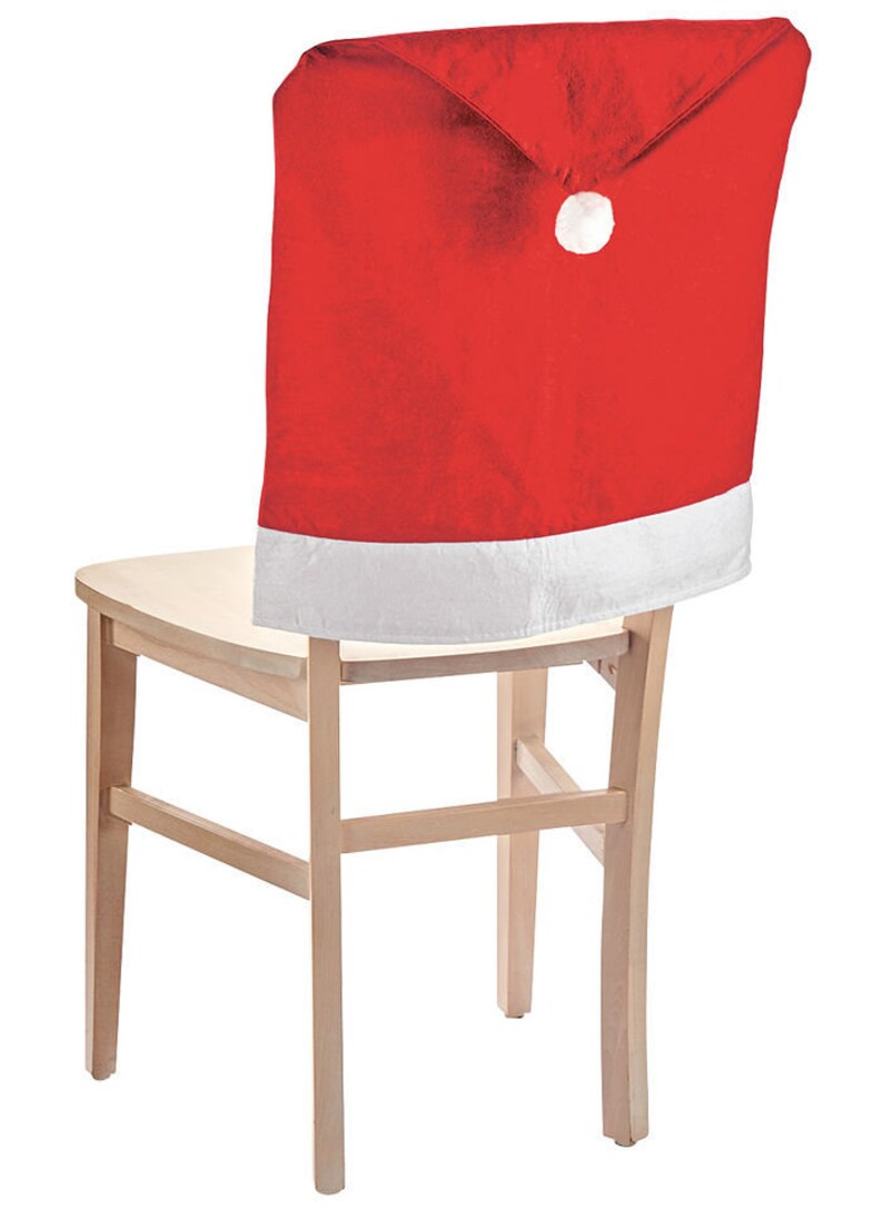 Christmas Chair Covers Company Christmas Party Christmas Party Supplies Santa Hat Chair Covers Santa Claus Lane Theme Christmas Decor