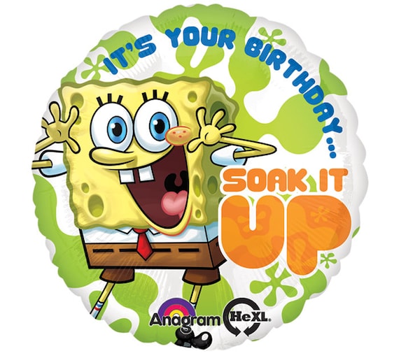 Spongebob Square Pants Foil Balloon Nickelodeon Fête D/'Anniversaire Décoration