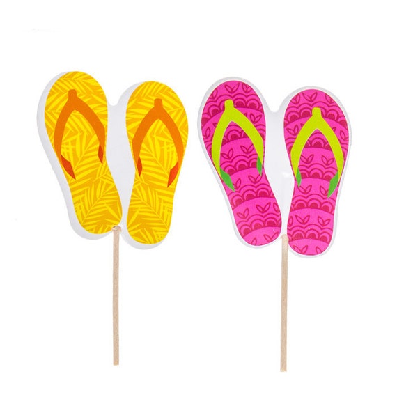 flip flop cupcake toppers