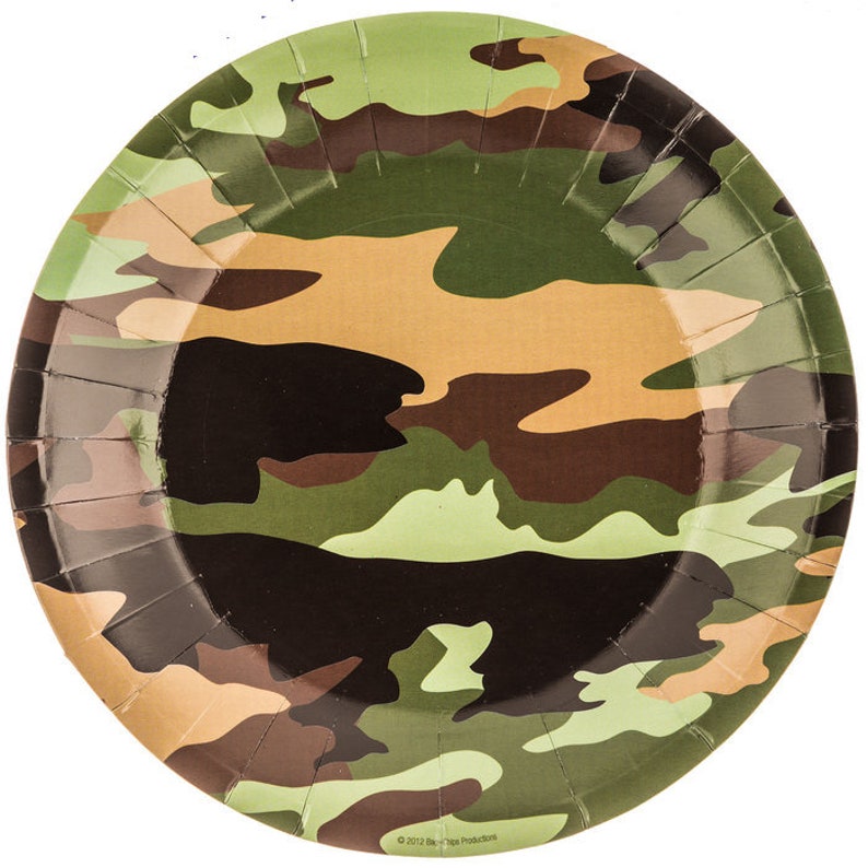 Birthday Napkins Plates Army Party Supplies Military Camo Party