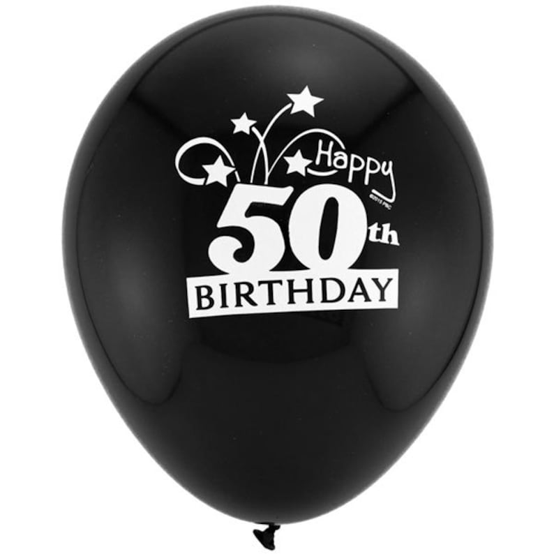 50th Birthday 11 Balloons 8 Pack Milestone Birthday Etsy