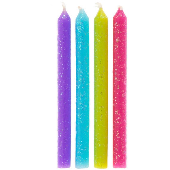 Princess Bright Glitter Candles Birthday Candles Birthday Etsy