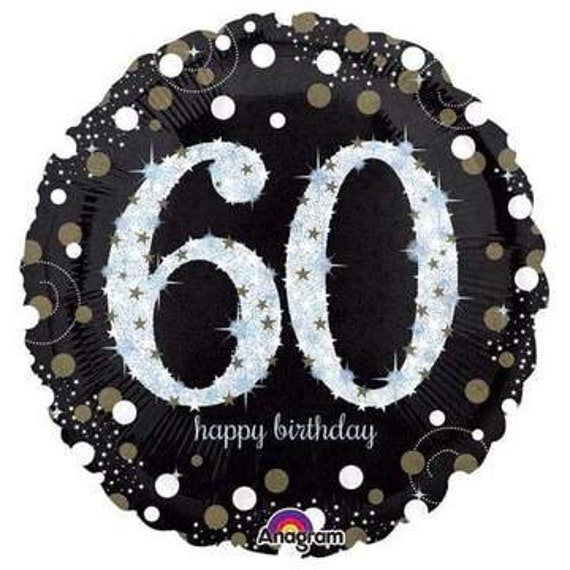 60th birthday mylar balloon