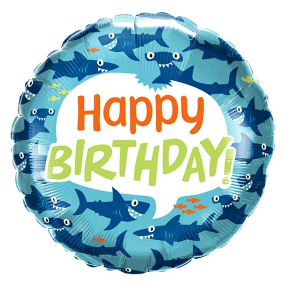 Sharks 18 Birthday Balloon Shark Week Shark Party Etsy