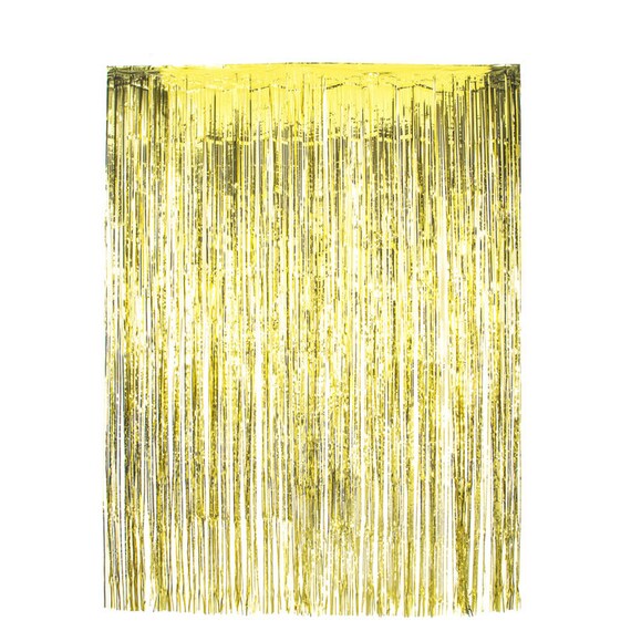 Gold Mylar Fringe Curtain Photo Booth Background Photo Etsy