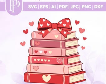 Archivo SVG PNG "Reservado para San Valentín", diseño de camiseta para amantes de los libros, archivos Cricut