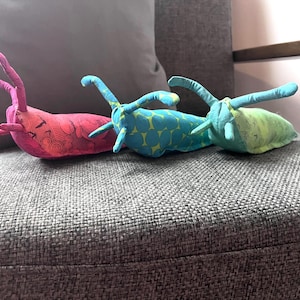 Plush Slug Friend - Handmade Stuffed Toy (Pink, Blue, Green)