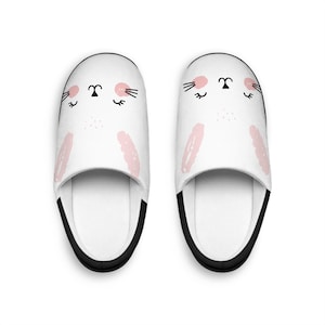 Cute Bunny Indoor Slippers, Cozy Footwear, Easter Gift, Women&#39;s House Shoes, Animal Theme Slippers, Relaxation, Comfort