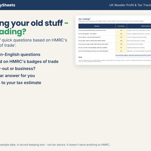 Am I trading check based on HMRC badges of trade for online sellers