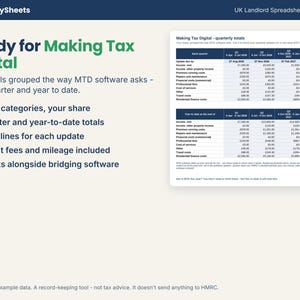 Making Tax Digital quarterly totals for a UK landlord