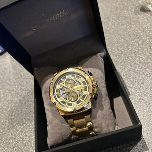 Rare Lanscotte Golden Club Chronograph Luxury Mens Watch Brand New Boxed