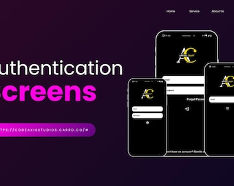 Authentication (Login, Signup, Forget Password) Screen UI made in Flutter (one animation included)