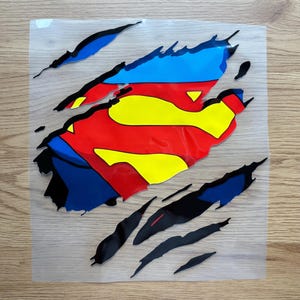 Superhero Logo | Large | DTF (Direct To Film) Transfer
