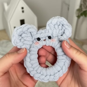 Scrunchie Crochet Pattern PDF | Mouse Scrunchie Pattern | Easy Crochet Hair Tie Pattern | Crochet Easy Scrunchie Pattern | Crochet Hair Band