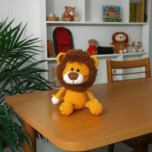 Lion Amigurumi Crochet Pattern: Easy Stuffed Animal (PDF Pattern)