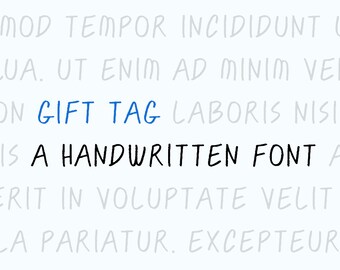 Gift Tag — A handwritten font