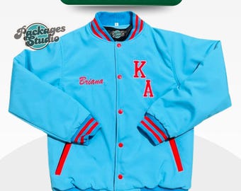 Aangepast varsityjack: geborduurde Letterman-stijl, uniseks bomberjack
