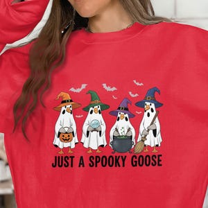 Spooky Goose Sweatshirts, Halloween Geese Sweatshirt, Ghost Geese Sweatshirt, Funny Halloween Sweatshirts, Cute Halloween Sweatshirts