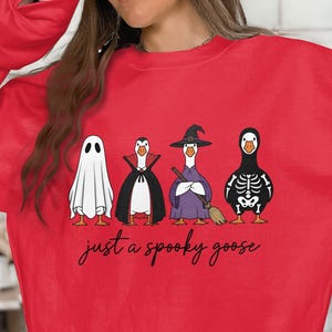 Just a Spooky Goose Sweatshirts, Halloween Sweatshirt, Funny Goose Sweatshirts, Spooky Season Sweatshirts, Goose Lover Sweatshirts