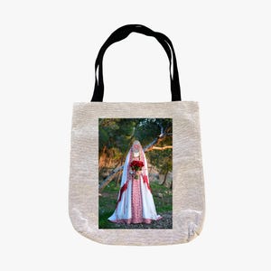 Braut gewebt Einkaufstasche, Hochzeit Themen-Handtasche, Roter Blumenstrauß-Druck, traditionelle Kleidung Geldbörse, Natur Einstellung Schultertasche, Ethnic