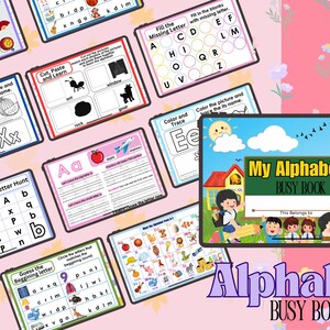 Alphabet Beschäftigtes Buch | Babys erstes ABC | Ausdruckbares gebundenes Buch ABC | Digitaler Produkt-Download