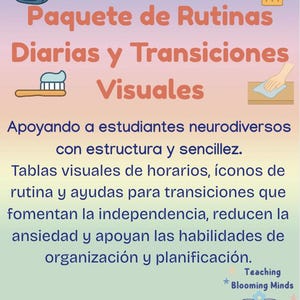 Mi Rutina – Paquete Visual de Rutinas Diarias y Transiciones (Para niños neurodiversos | Español)