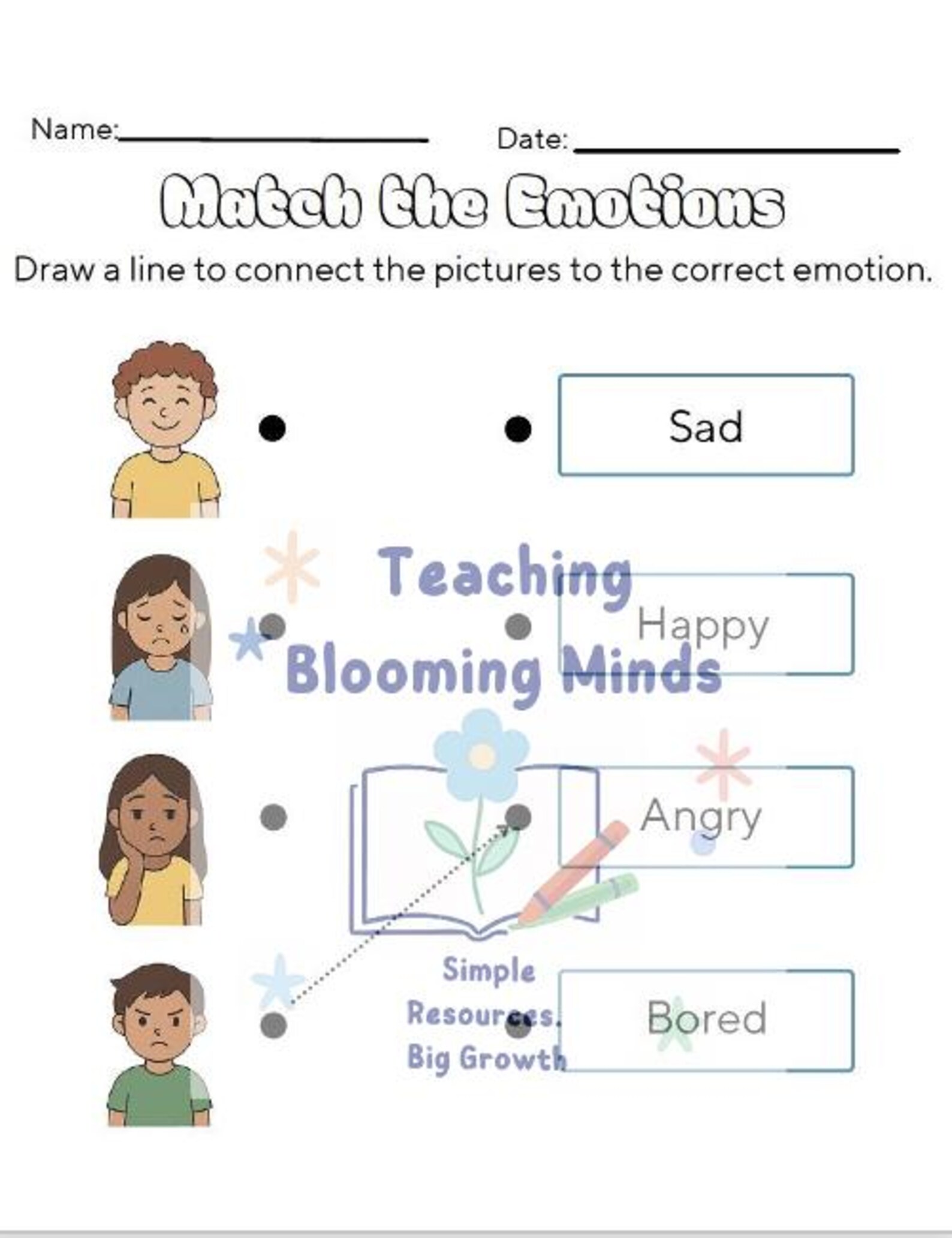 My Emotions & Me SEL Printable Pack | Social Emotional Learning for ...