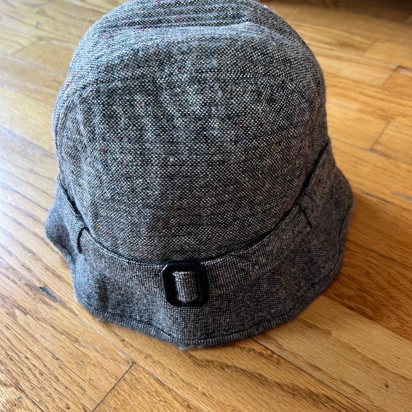 Vintage Tweed Cavanagh New York Bucket Hat Size 7.5 - Bowler, Derby, Fedora, Cloche Church Hat