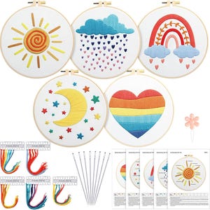 Embroidery Kit beginner, Beginner Embroidery kit, Modern embroidery kit cross stitch, Hand Embroidery Kit, Needlepoint, DIY Craft Kit