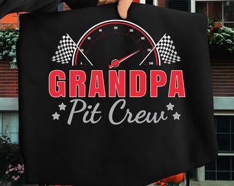 Morfar Pit Crew Racerbilsförare Racingfamilj PNG Design Digital Nedladdning Endast Omedelbar