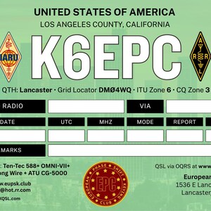 Ham Radio QSL Card Template | Editable Canva Design | Double-sided ...