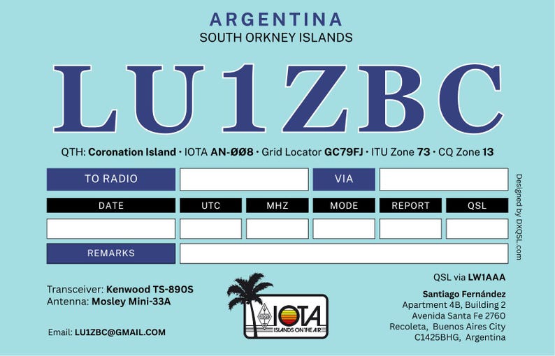 Ham Radio QSL Card Template | Editable Canva Design | Double-sided ...