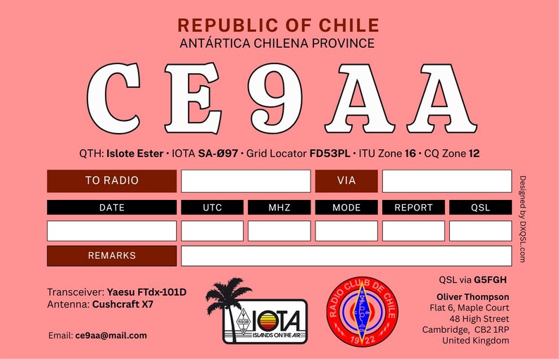 Ham Radio QSL Card Template | Editable Canva Design | Double-sided ...
