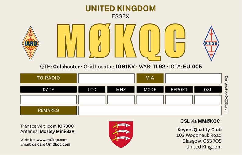 Ham Radio QSL Card Template | Editable Canva Design | Double-sided ...