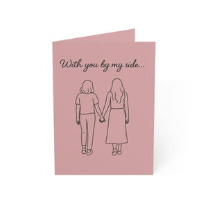 carte d'anniversaire lesbienne | avec vous à mes côtés Carte de vœux WLW | Carte romantique pour femme ou petite amie | The Lesbian Gift Co.