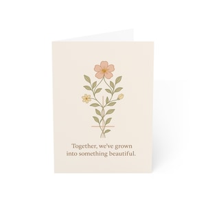 carte d'anniversaire lesbienne | Ensemble, nous avons grandi | Conception romantique de treillis de plantes | Carte d'amour WLW | Carte de voeux LGBTQ pour femme ou petite amie