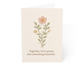 Lesbian Anniversary Card | Together Weve Grown | Romantic Plant Trellis Design | WLW Love Card | LGBTQ Greeting Card for Wife or Girlfriend