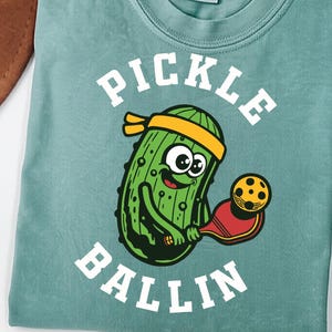 Funny Pickleball PNG | Pickle Ballin Digital Design | Pickle T-Shirt Graphic | Sublimation Design for Cricut & Silhouette | PNG File