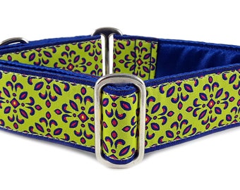 Martingale Dog Collar or Buckle Collar - Adjustable for Medium to Large Dogs, Whippets, Greyhounds, Great Danes, Boxers - 1.5 Inch Wide