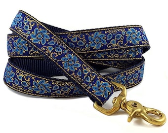 Blue Sevilla Dog Leash - Dog Lead, Dog Accessories, Dog Gift, Dog Lover Gift, Matching Leash, Custom Dog Leash