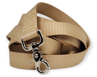 Tan - Plain Nylon Dog Leash